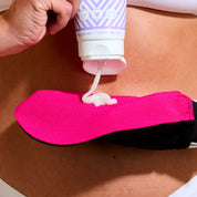 Model using Exfoliating Mitt