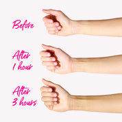 1 Hour Express Self Tanning Mousse results after 1 and 3 hours