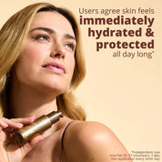 Users agree skin feels immediately hydrated and protected all day long* Independent user trial February 2025, 57 volunteers, 2 weeks with minimal application every other day