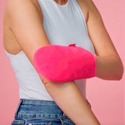 Model using Dual Fake Tanning Mitt
