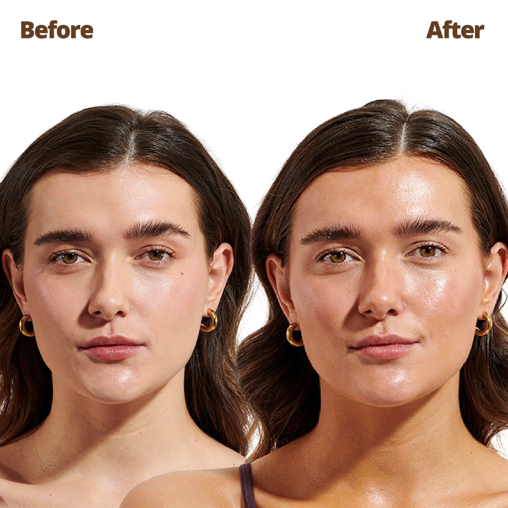 Face Glow Sleepover Mask Before and After
