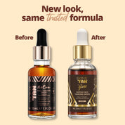 Notox Face Tanning Drops new packaging before and after