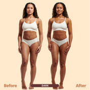 Tan & Tone Oil Dark model before and after results