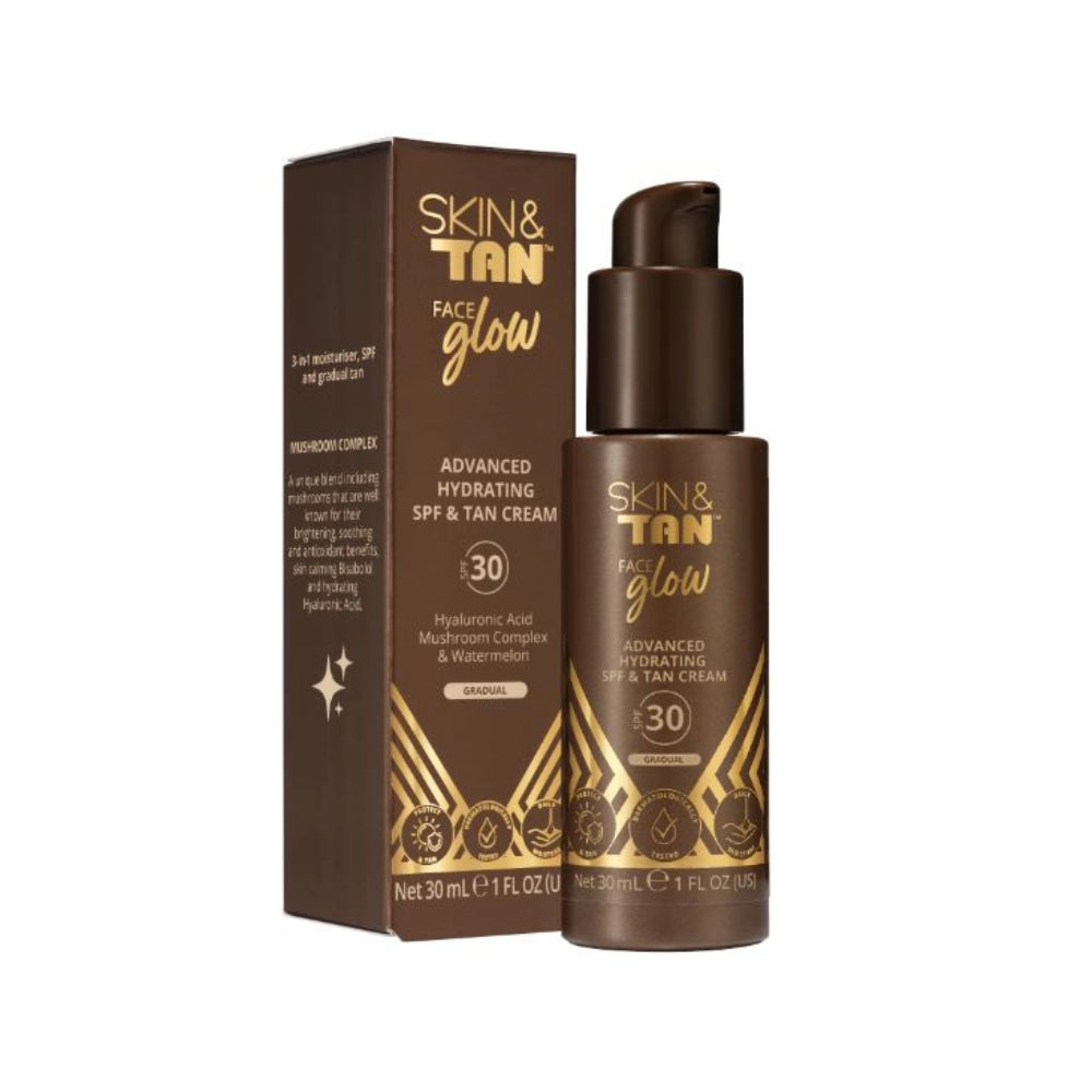 Skin & Tan Face Glow Advanced Hydrating SPF & Tan Cream 30ml product image