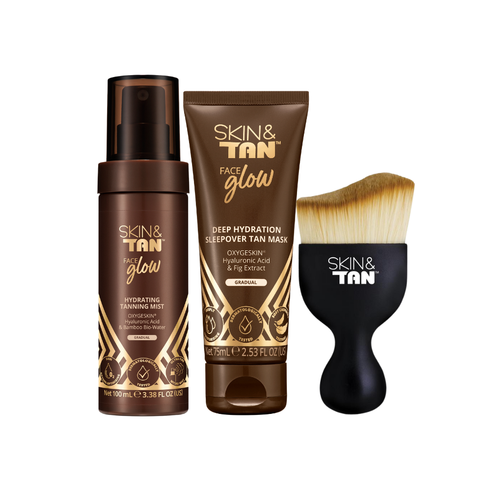 Skin & Tan Day to Night Face Glow Skincare Essentials Bundle 