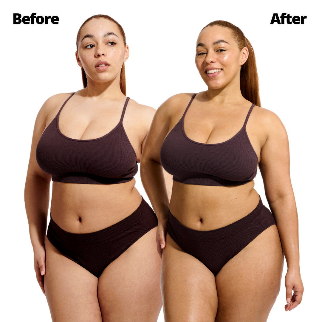 Self-Tanning Mousse Dark model before and after results