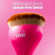 Airbrushed finish, streak-free blend