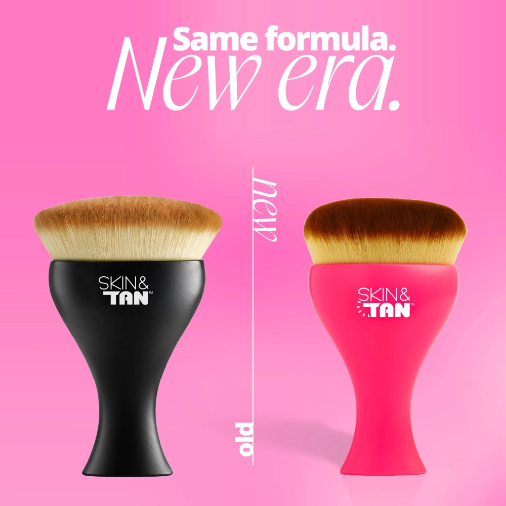 Body Buffing Wonder Brush new vs old transition- black to pink