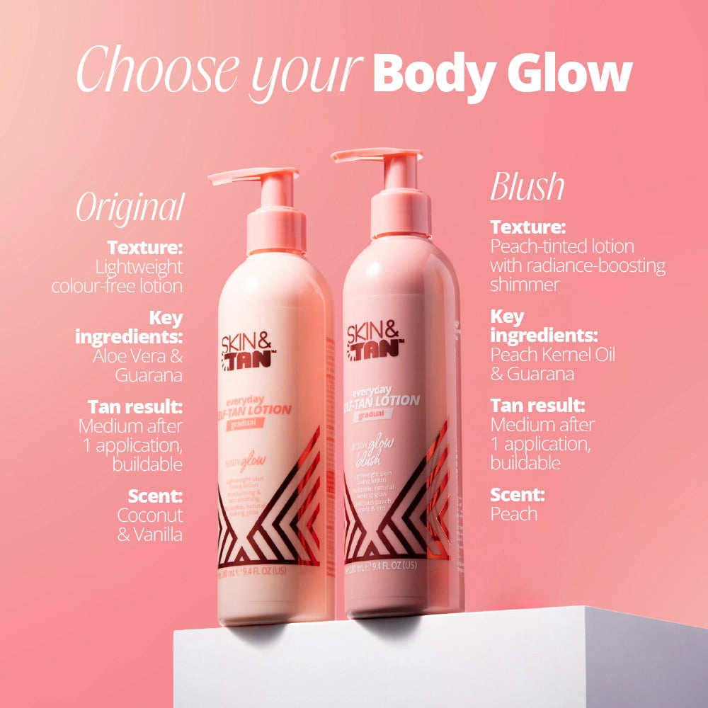 Choose your Body Glow: comparison between Body Glow and Body Glow Blush