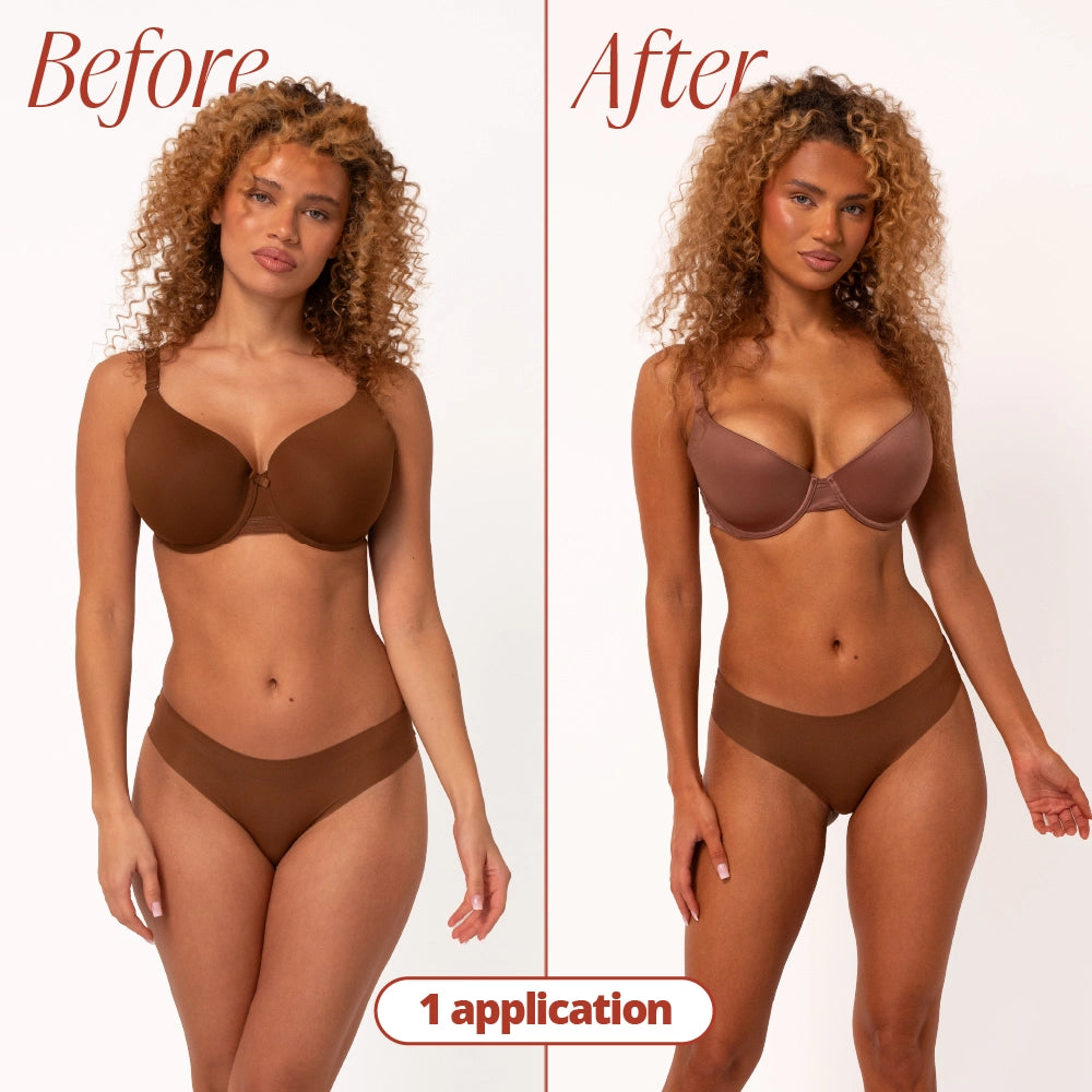 Before and After results for the Tan and Tone Oil Medium