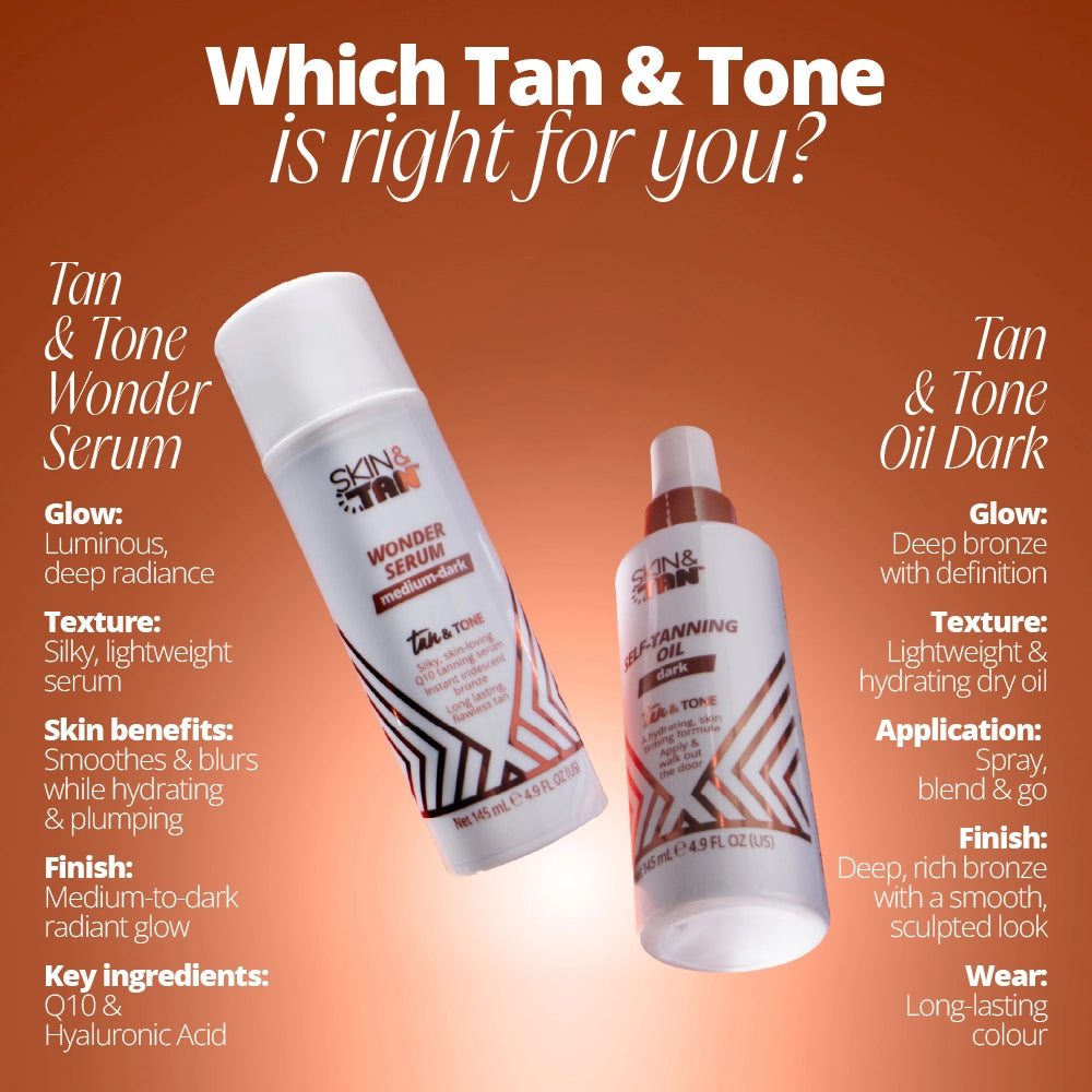 Comparison between Wonder Serum and Tan + Tone Oil 