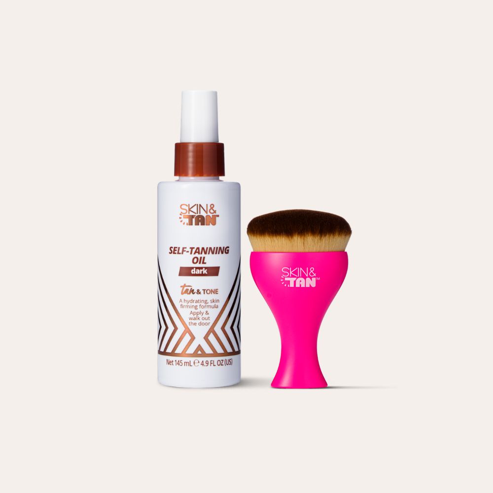 Tan & Tone Oil Dark PLUS free Body Brush