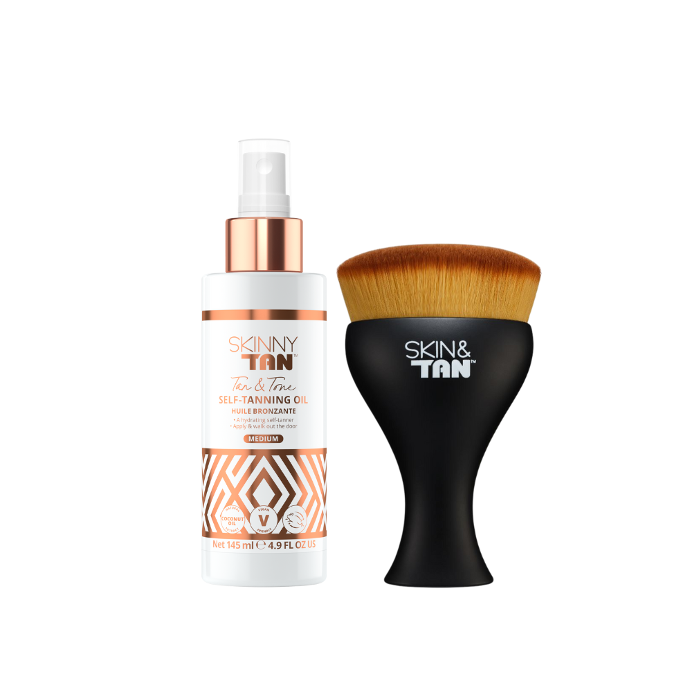 Tan & Tone Oil Medium + Body Buffing Brush