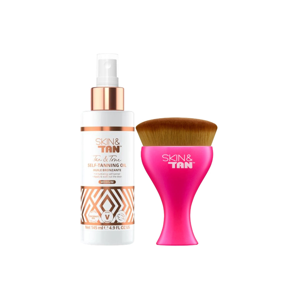 Tan & Tone Oil Medium + Body Buffing Brush