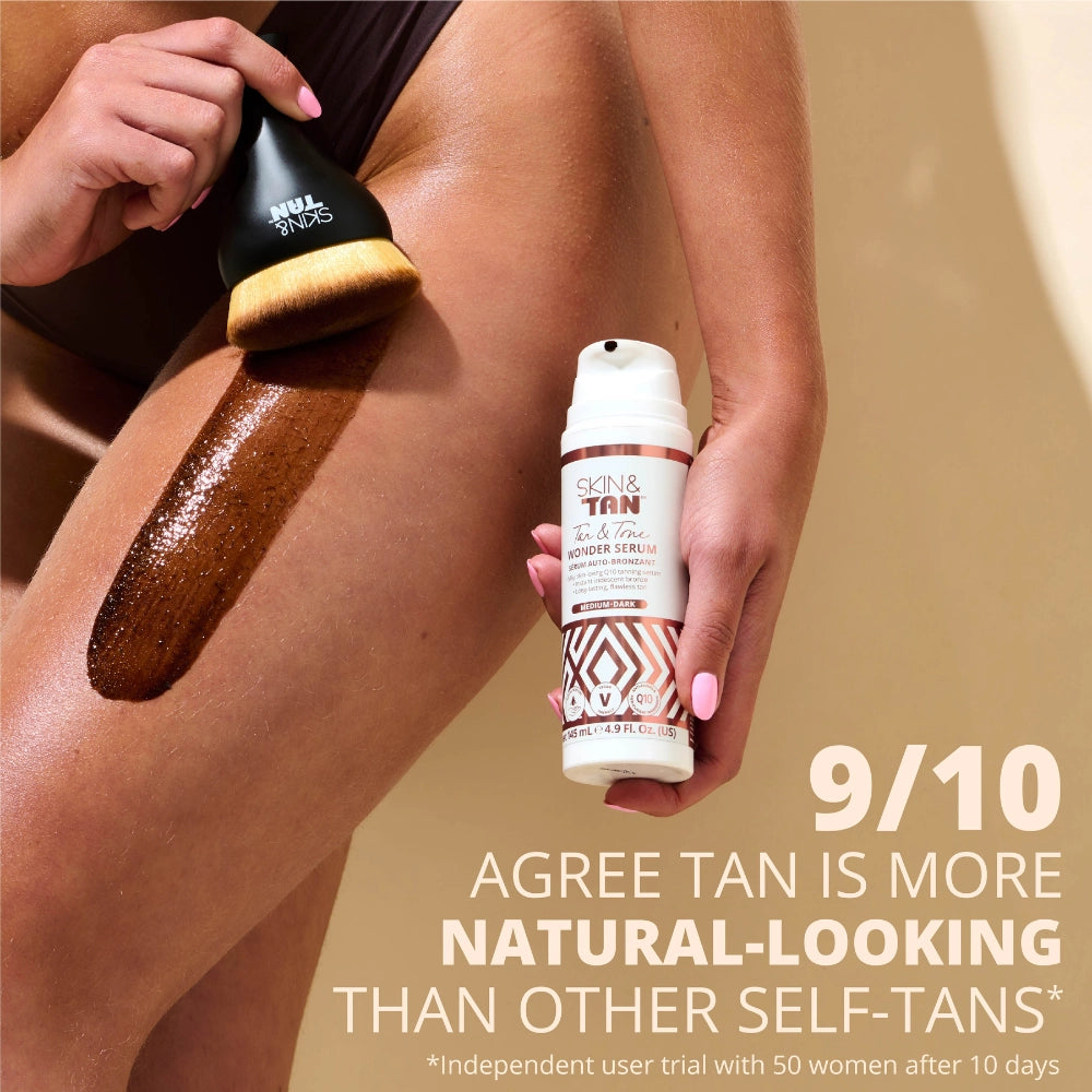9/10 agree tan is more natural looking than other self tans*
*Independent user trial with 50 women after 10 days